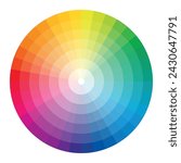 Color Wheel with Graduation to White