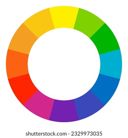 Farbradführung. Blumenmuster und Farbpalette einzeln. RGB- und CMYK-Farben. Diagramme von Kuchen. Reihe verschiedener Farbkreise. Infografik Element rund Form. Vektorgrafik.