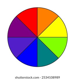 Color Wheel guide. RGB and CMYK colors palette. 