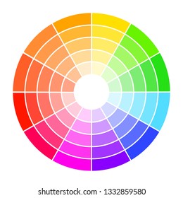 Color Wheel Vector Illustration Guide Stock Vector (Royalty Free ...