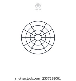 Color Wheel icon symbol vector illustration isolated on white background