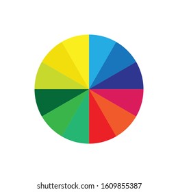 Color wheel icon vector logo template