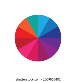 Color wheel icon vector logo template