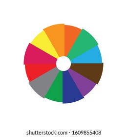 Color wheel icon vector logo template