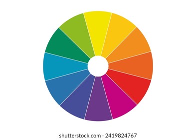 Color wheel isolated circle. Bright Round Spectrum Palette. Perfect for Creative Design and Visual Blending.