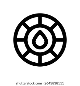 color wheel line icon. Clean and minimalist vector icon for websites, mobile apps, presentations, and logos. Fully scalable and customizable for any project.