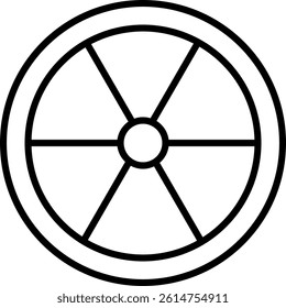 Color Wheel Line Vector Icon Design