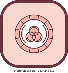 Color wheel Line vector Icon Design