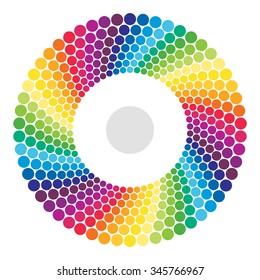 The color wheel on white background