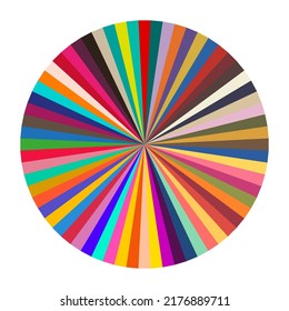 Color wheel palette. Flat vector illustration isolated on white background.