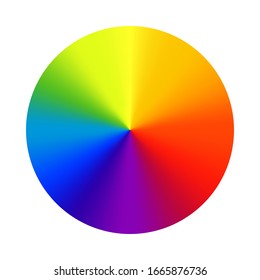 Color wheel palette. RGB, RYB, CYMK system. Color harmony. Vector Illustration.