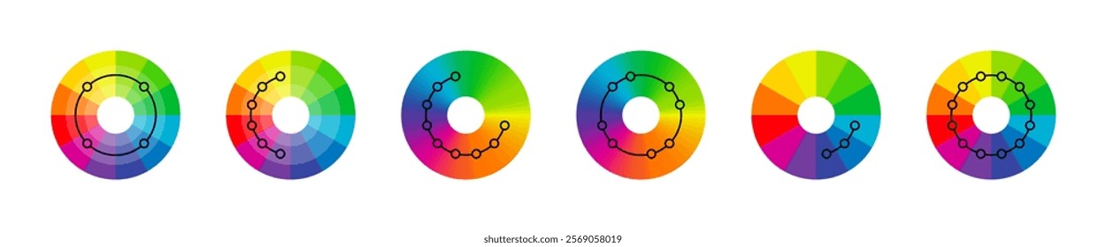 Color wheel palette. Color shades. Color scheme