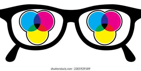 Color wheel pallet spectrum, Complementary, primary, tertiary secondary, triadic, analogous colorimetric. Red, green, blue, cyan, magenta, yellow, black pigments. RGB, CMYK rainbow colors. Prepress.