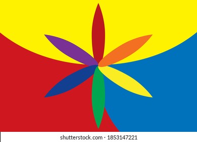 Color wheel  Primary colors are blue  red  yellow  Secondary colors are purple  orange  green  Vector  illustration 