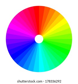 Color wheel with shade of colors, color spectrum