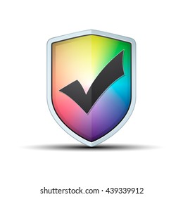 Color  Wheel Shield Checkmark