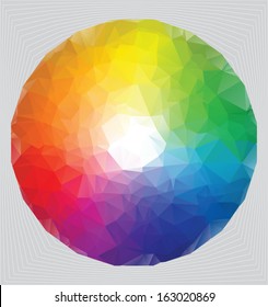 color wheel, spectrum in triangle style