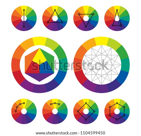 color wheel, types of color complementary schemes