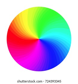 Color Wheel Vector. Abstract Colorful Rainbow Circle. Isolated Illustration