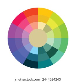 Flaches Symbol für Vektorgrafik des Farbrads