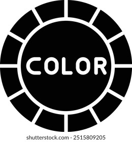 Ilustración de diseño de icono de Vector de rueda de color
