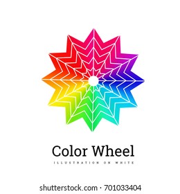 Color Wheel vector illustration on white background