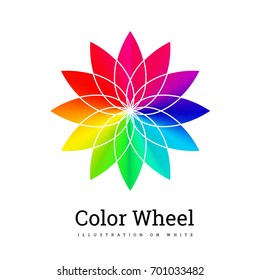Color Wheel vector illustration on white background