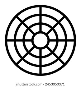 Color Wheel Vector Line Icon Design