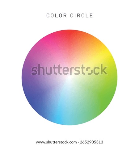 Color wheel vector with rainbow light spectrum gradient