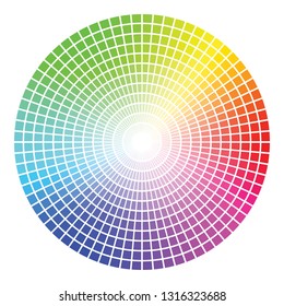 Color Wheel Vector Template Isolated on White Background.