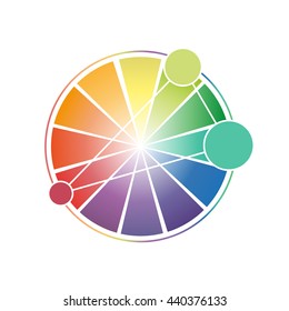 Color Wheel Worksheet vector illustration