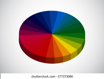 color wheel,color wheel vector illustration.