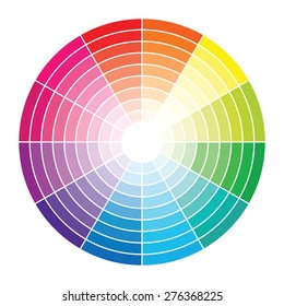 Color wheels. Vector illustration