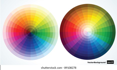 Color wheels. Vector illustration