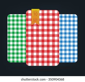 Color and white gingham Patterns and buffalo check plaid patterns. 