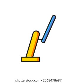 Color Windscreen wiper icon isolated on white background. Flat filled outline style with shadow. Vector