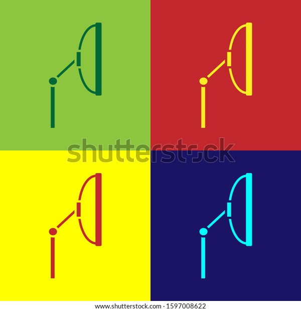 Color Windscreen wiper icon isolated on
color background.  Vector
Illustration