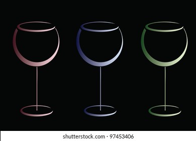 Color wineglasses