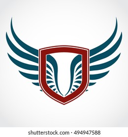 color winged shield logo