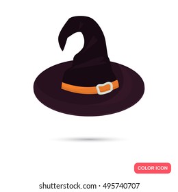 Color witch hat in Cartoon style. Stock Vector icon. Illustration for web and mobile design