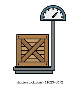 color wood box delivery with weighing machine