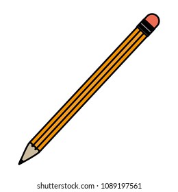 color wood pencil object to write and draw