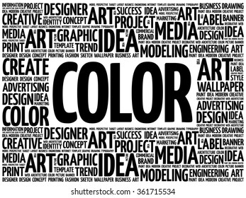 COLOR word cloud, creative business concept background