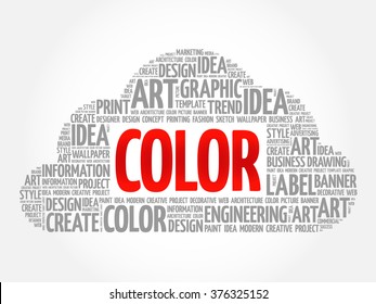 COLOR word cloud, creative business concept background