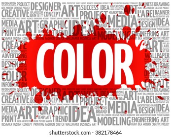 COLOR word cloud, creative business concept background