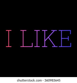 the color word on a black background(vector eps10)