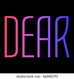the color word on a black background(vector eps10)