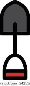 Color Work tool single item icon shovel
