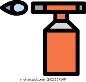 Color work tool single item icon gas burner