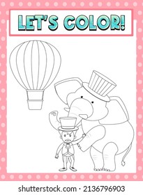 Color worksheet for student illustration